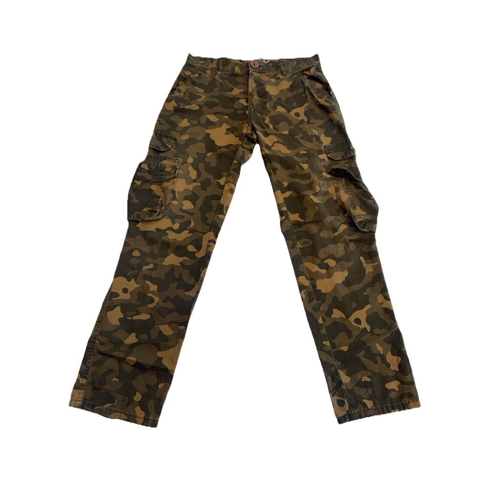Vintage & Cargo Chams Pants Men 32 Camo Cargo Straight Leg Y2K Utility Military